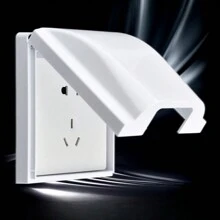 1pc 86 Type Waterproof Box Compatible With Switch Socket Panel, Waterproof Cover For Bathroom Socket In Bathroom