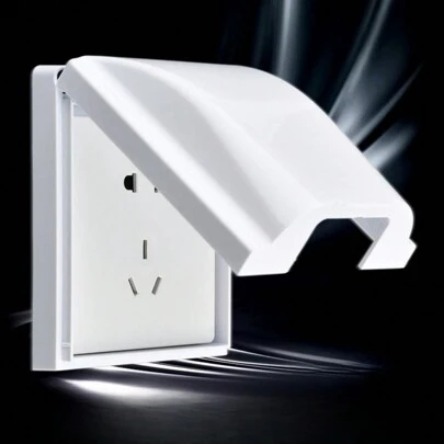 1pc 86 Type Waterproof Box Compatible With Switch Socket Panel, Waterproof Cover For Bathroom Socket In Bathroom