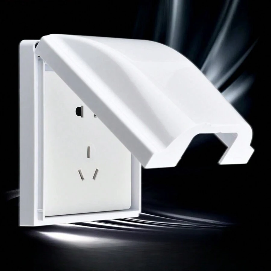 1pc 86 Type Waterproof Box Compatible With Switch Socket Panel, Waterproof Cover For Bathroom Socket In Bathroom