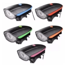 Faro Led Para Bicicleta Iluminación Frontal O Trasera Con Sonido Gran Iluminación Importadora Tim ChengLeody - Negro - Ver 6