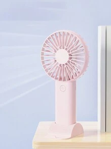 1 pieza Mini ventilador portátil de mano con puerto USB, cable de datos y base, adecuado tanto para actividades en interiores como exteriores, elección de regalo perfecta para citas, oficina, estudio y