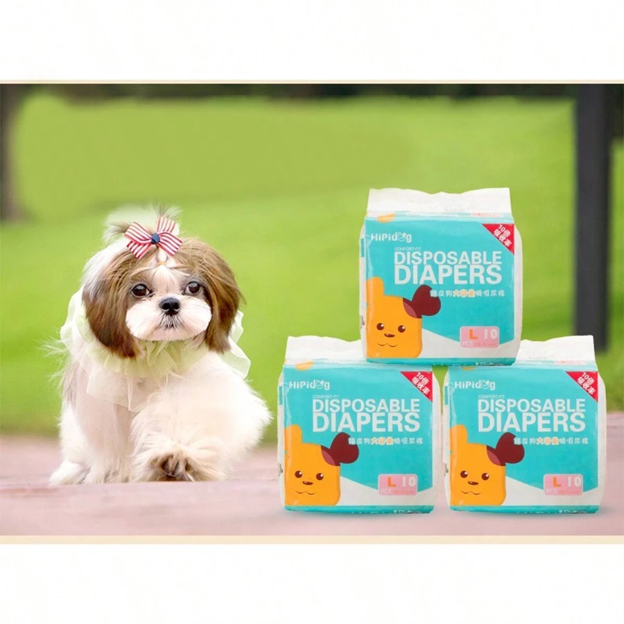 10入組變色寵物尿布,狗狗生理褲,衛生巾,安全內衣和尿布 - 白色 - 查看 1