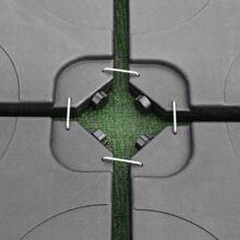 Living And Home HDPE Square Water And Sand Filled Freestanding Parasol Base - Black - View 7