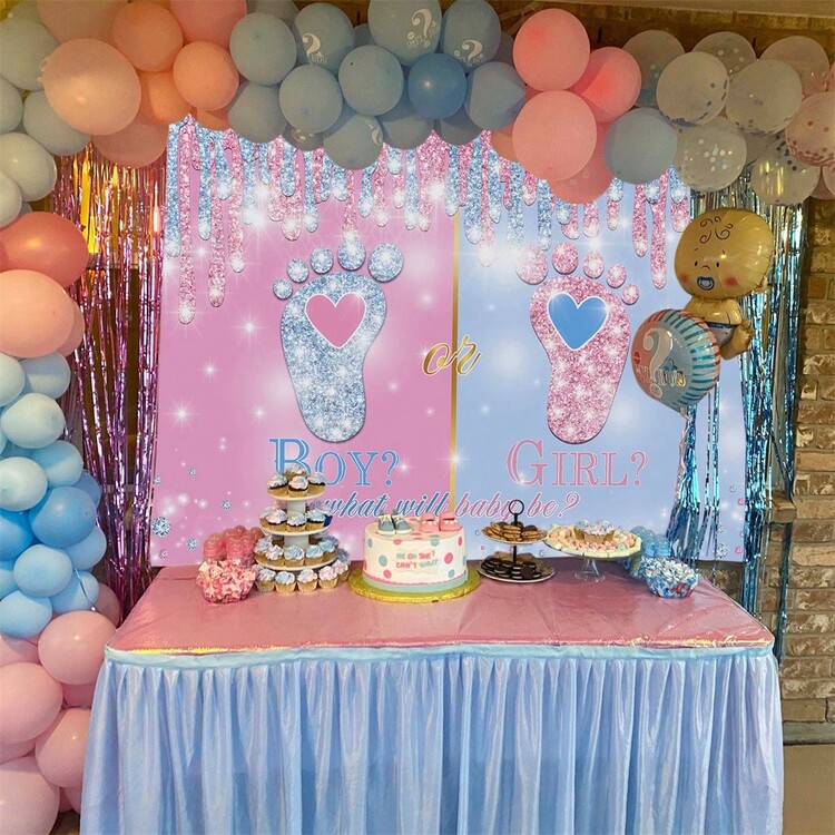 Gender Reveal BackdropWill Gender Reveal Decorations - Multicolor - View 6