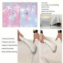 性別揭曉背景布，性別揭曉裝飾 - 彩色 - 查看 4