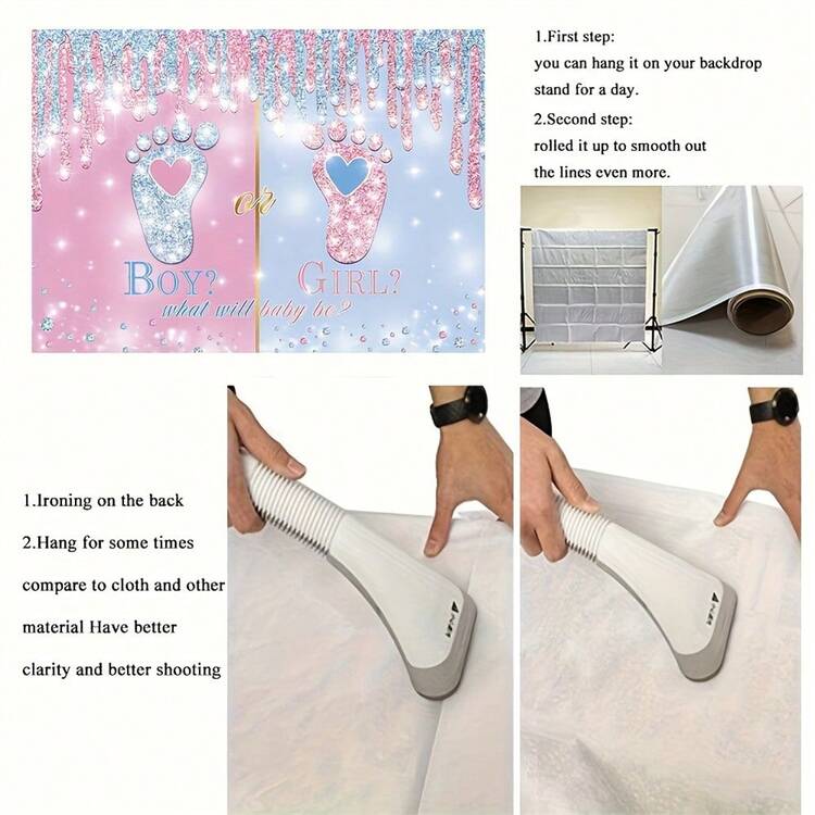 Gender Reveal BackdropWill Gender Reveal Decorations - Multicolor - View 4