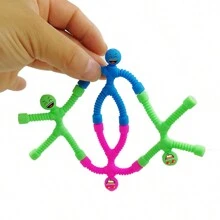 10pcs Colorful  Magnet People For Fridge, Rubber Magnetic Toy That Can Hold Hands - Multicolor - View 3
