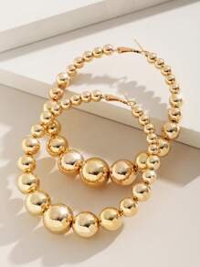 1入流行優雅簡約設計串珠耳環，適用於女孩和女士的禮物