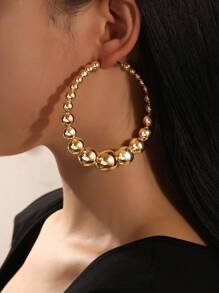 1入流行優雅簡約設計串珠耳環，適用於女孩和女士的禮物