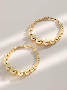 1入流行優雅簡約設計串珠耳環，適用於女孩和女士的禮物