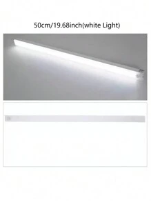 LED Motion Sensor Long Strip Night Light, USB Charging, Induction, Constant Light, Switch 3 In 1 Wall-Mounted Home Decor Lamp - White - View 18