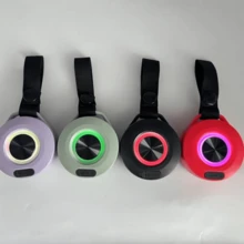Loa không dây di động mini cao cấp, Hộp âm thanh chống nước có đèn LED nhiều màu sắc với mặt dây chuyền đi xe đạp và dây treo - Màu xanh lam - Xem 6