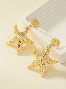 1 对海星风格百搭海滩度假耳环（女士款）