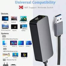 USB-A 2.5G Ethernet Adapter USB 3.0 To RJ45 2500Mbps LAN Network Adapter RTL8156B For  OS Windows 7/8/10/11 Linux Backward Compatible With 2500/1000/100Mbps Ideal For Gaming PC Laptop Tablets(USB A - RJ45) - 2500Mbps USB 3.0 - View 5