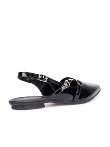 Domidona Women Flat Sandals - 黑色 - 查看 3