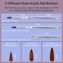 19入組丙烯酸指甲粉套裝，包含12種優雅的粉紫色丙烯酸粉和丙烯酸液單體、丙烯酸指甲刷、指甲模具、女性指甲延伸雕刻裝飾工具 - 彩色 - 查看 7