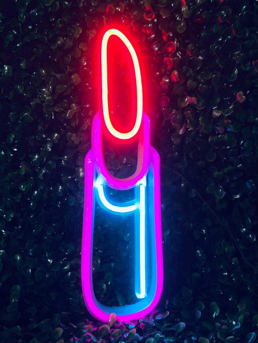Luminária De Parede Batom Neon Led Decoração Luz 110/220V