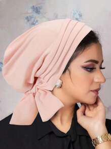 1pc Women Muslim Hiab Turban Headscarf Wrap Hat Hair Loss Head Cover Beanies Bonnet Turban Bandanas Chemo Cap