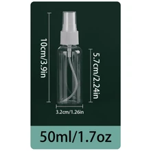 3/6/12入組便攜式旅行噴霧瓶，2.7盎司細噴霧清晰噴霧瓶，可裝填酒精噴霧器，液體容器旅行配件