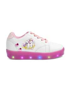 Zapatos Para Niña con Luz Led, Tenis con Foquitos - Rosa Fucsia - Ver 2