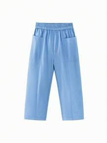 mini bala Pantalones largos elásticos nuevos de verano 2024 para niños y niñas