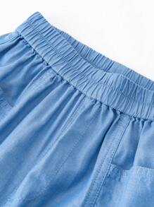 mini bala Pantalones largos elásticos nuevos de verano 2024 para niños y niñas