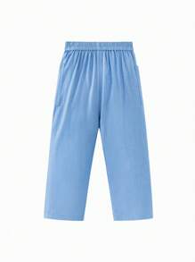 mini bala Pantalones largos elásticos nuevos de verano 2024 para niños y niñas