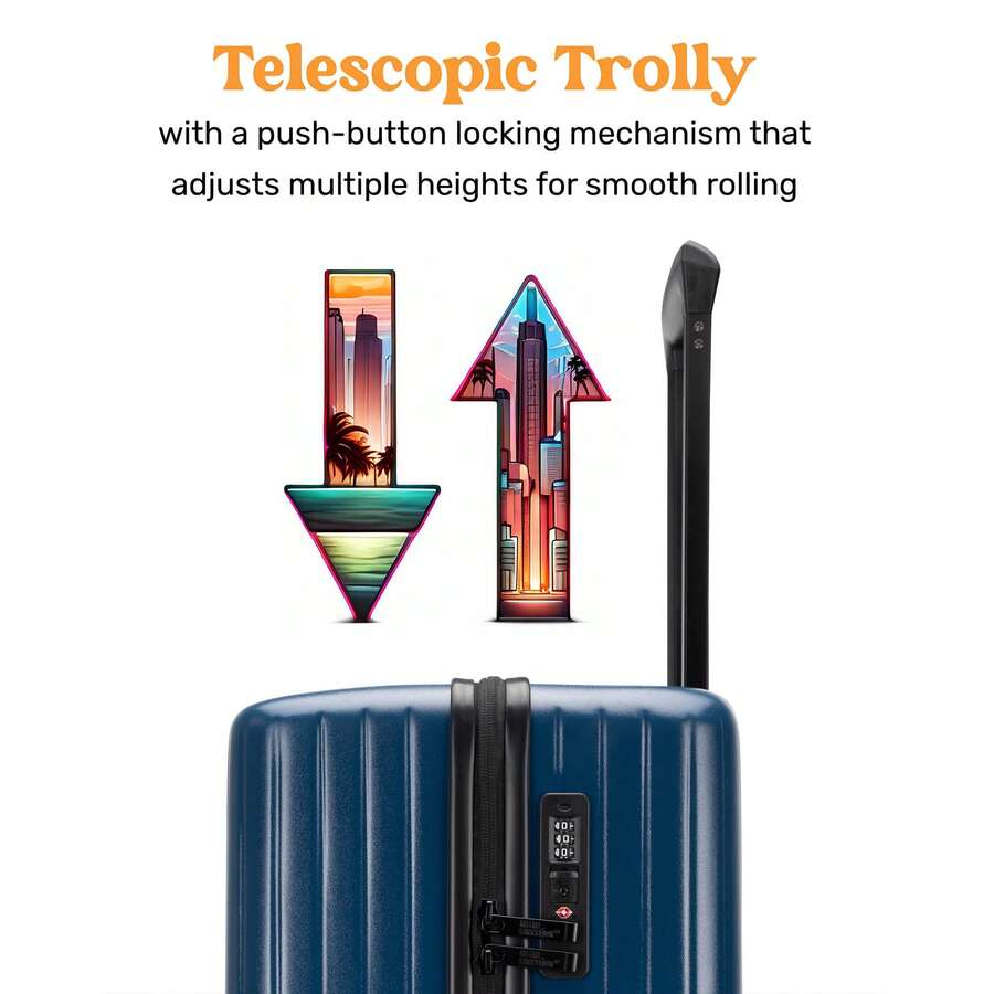 MIAMI CARRYON 2 Piece Miami CarryOn Ocean Polycarbonate Spinner Luggage Set, Lightweight, Water