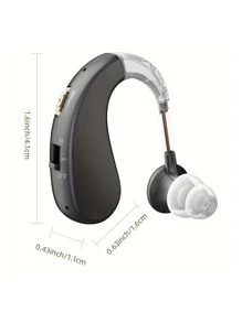 ersowha 耳挂式助听器，放大声音，便携，可调节音量，适合老年人，耳背充电 - 黑色 - 查看 7