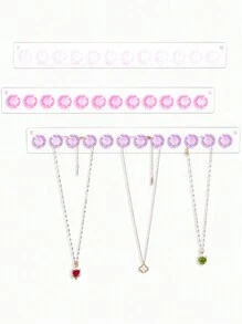 1 Pieza Estante De Almacenamiento De Joyería Decorada Con Diamantes De Imitación, Regalo Para El Día De San Valentín - transparente - Ver 7