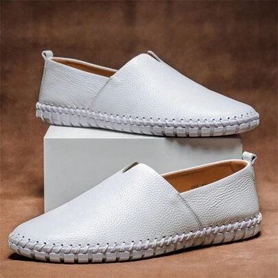 Men's Breathable Driving Loafers, Low Waist, Soft Fabric, Non-Slip Rubber Soles, American, European Fashion, Convenient, Multi-Functional Casual Shoes