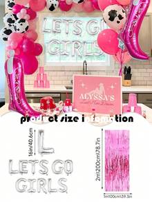 Cung cấp bóng bay Cowgril màu hồng cho bữa tiệc Trang trí bóng bay khởi động Cowgril Trang trí tiệc độc thân, Rodeo cuối cùng, Tiệc chào đón cô dâu, Chủ đề chuyến đi cuối cùng của cô dâu, Bữa tiệc phương Tây, Sinh nhật màu hồng, Sinh nhật Cowgirl - Hồng - Xem 3