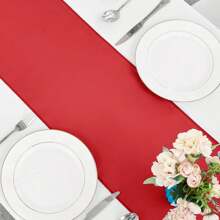 12pcs/1pc Smooth And Elegant Satin Tablecloth, Suitable For Parties, Birthdays, Weddings, Hospitality, Home, Kitchen, Chair Sash Decoration