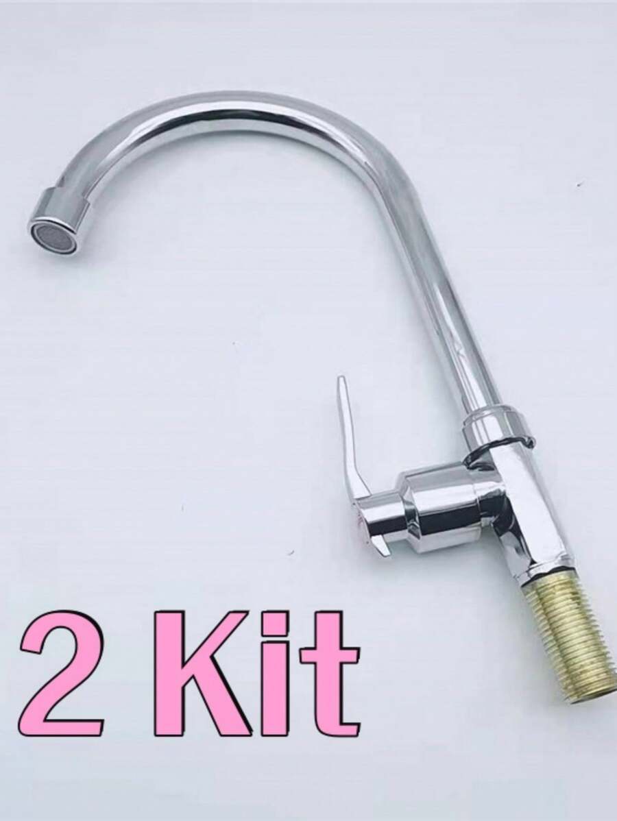 2KIT Torneira Lavatorio Bancada Mesa Torneira Banheiro Torneira Inox - Prata - Visão 1