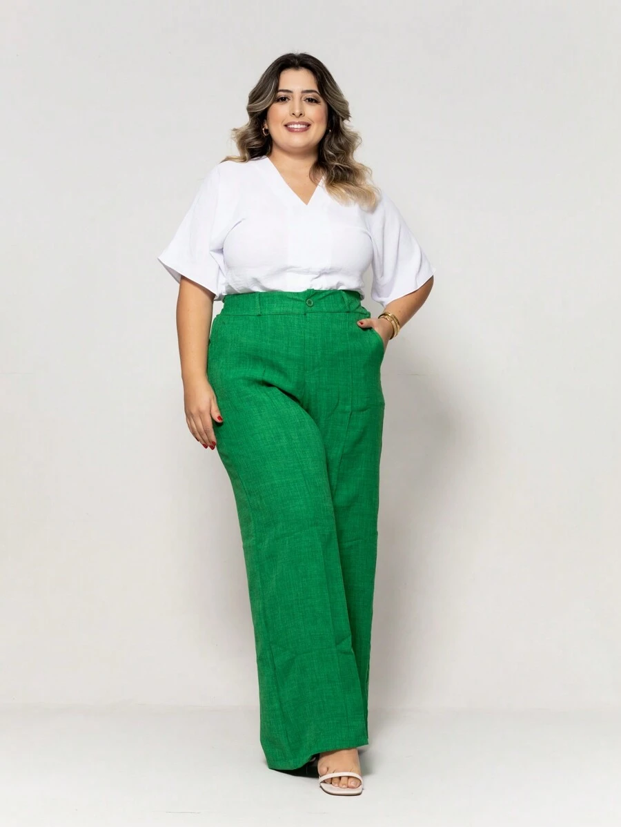 Plus Size Pants - màu xanh lá - Xem 1