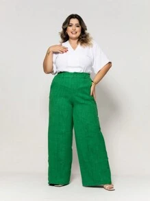 Plus Size Pants - màu xanh lá - Xem 3