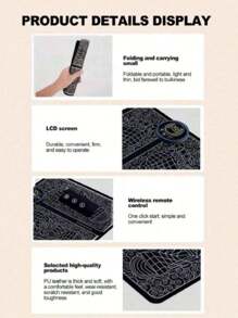 Tapete Eléctrico Masajeador De Pies EMS Estimulador De Pie Con Pulsos - Negro - Ver 3