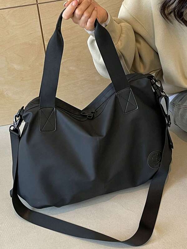 Casual Solid Color Women's Tote Bag, Can Be Worn Across The Body, Tote Bags For Students, Multiple Compartments, Perfect For Beach, School, Work & Daily Use