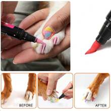 Esmalte de uñas para mascotas para perros o gatos, esmalte de uñas para perros de fácil aplicación, esmalte de uñas para perros de secado rápido - 12 colores