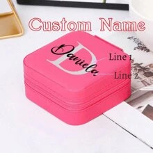 定制款糖果色皮革珠寶盒，非常適合母親節，生日，婚禮或其他送禮場合 - 淺粉色 - 查看 13