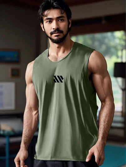 男友风男士夏季户外健身速干透气运动背心，适合跑步、健身和休闲运动