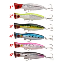1pc 12cm/40g Popper Fishing Lure, Suitable For Casting Long Distances In Deep Sea, With Strengthened Hooks And Distinctive Pop-And-Roll Action, Fishing Tackle Equipment - Multicolor - View 5