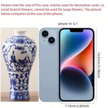 1pc/4pcs/5pcs Chinese Blue And White Porcelain Ceramic Vase, Small Hydroponics Plant Vaser, Handmade Art Craft, Decor For Living Room, Bedroom, Dining Room, Study, Cafe, Great Gift For Friends And Loved Ones On Holidays Gifts Birthday Graduation Home Decor Room Decor Flower Vase Glass Vase