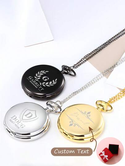 Engraved Vintage Steampunk Pocket Watch, Groomsman Pocket Watch Gift, Wedding Party Gift, Personalized Vintage Pocket Watch Gift For Dad On Father's Day, Gift For Boyfriend On Holidays,Gold,Stylish,Colorful,Vintage,Unisex,Hipster,Simple,Casual,Custom,Personalized,Unique,Ideal Gifts For Him,Ideal Gifts For Her,Her,Boyfriend,Girlfriend,Dad,Mom,Family,Friends,For Anniversaries,For Birthdays,For Graduation,For Prom,For Party,Jewelry Women,Elegant Outfit,Customized Fashion Jewelry Accessories,Vintage Outfit