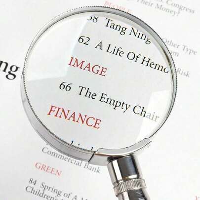 1 stuk metalen frame met glazen lens, handvergrootglas, geschikt om te lezen