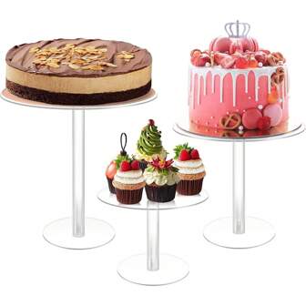 1pc Clear Acrylic Cake Stand Tall Dessert Table Display Set For Wedding Event Birthday Party-Acrylic Cake Stand Cake Stand Cake Decorations Cupcake Stand Cake Decor Cake Holder Wedding Decor Wedding Party Supplies Wedding Decorations Wedding Accessories Wedding Cake Stand Back To School