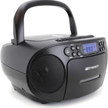Portable CD Player Cassette Boombox With AM/FM Radio - Black - View 7