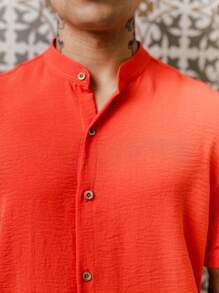 Men Shirts - Burnt Orange - View 8