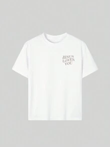 1pc Casual Printed Round Neck Short Sleeve T-Shirt, Suitable For Girls And Children, Summer Student Teenager Children's Clothing Tops - The Magical Moment T-Shirt Will Fill Each Day Of The Kids With Special Memories! Children's Wear, Girls' Graphic Tee, Summer Top, Teen Clothing - White - View 4