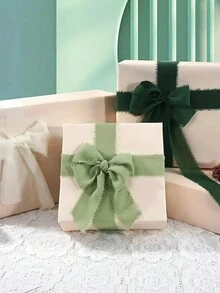 Set da 3 nastri in chiffon sfrangiati tricolore, per matrimoni, profumo, confezioni regalo, accessorio per confezioni regalo deliziose